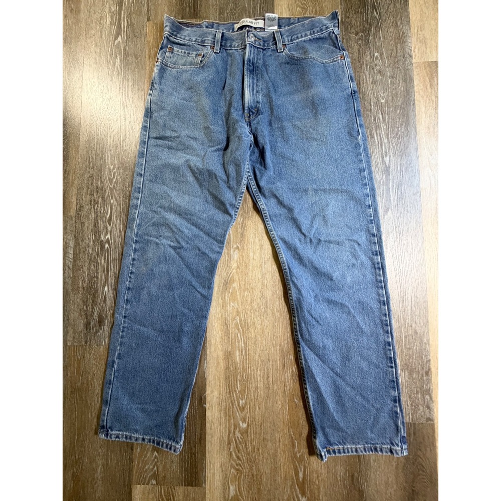 Levis 505 Regular Fit Jeans Mens 38x32 Blue Straight Leg Denim 00505-4891